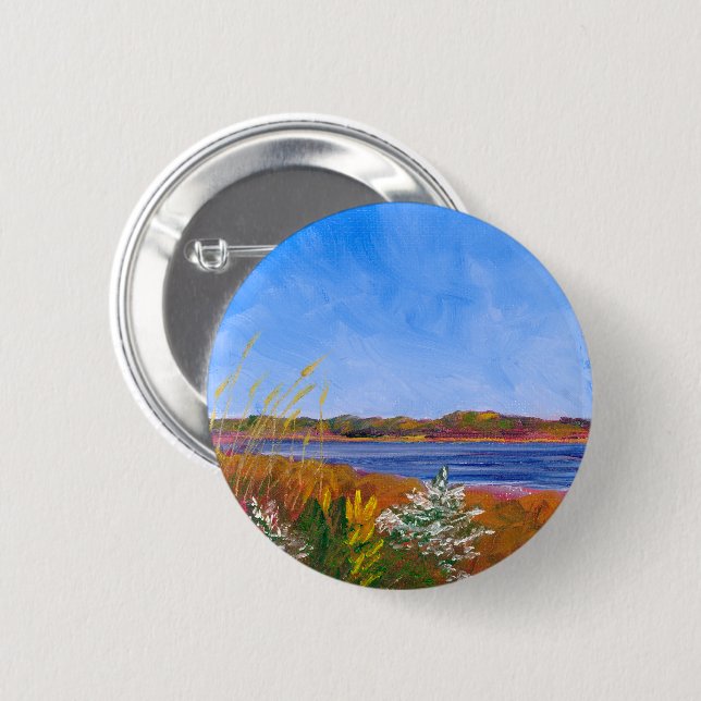 Delaware River 6 Cm Round Badge (Front & Back)