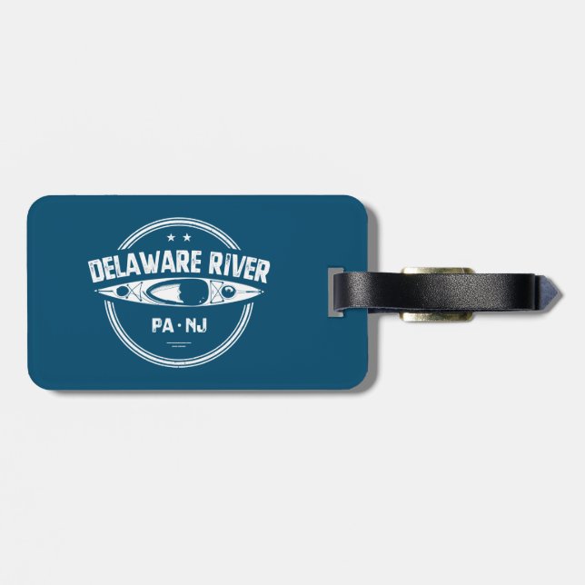 Delaware River Kayaking Luggage Tag (Back Horizontal)