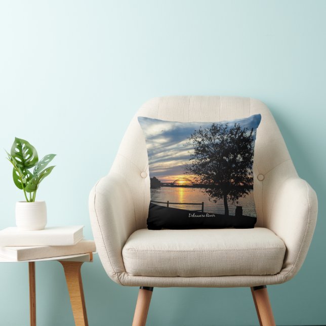 Delaware River, scenic photograph, Cushion (Chair)