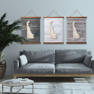 Delaware Rustic Wood Wall Tapestry Coastal Decor