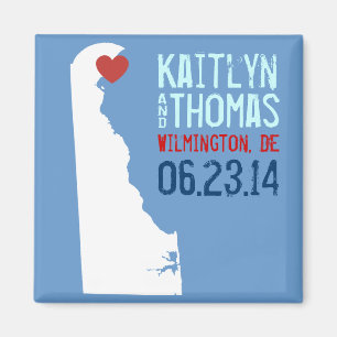 Delaware Save the Date - Customisable City Magnet