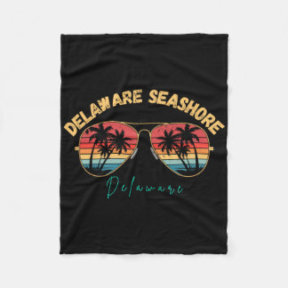 Delaware Seashore Delaware Souvenir Surfboard  Fleece Blanket
