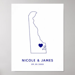 Delaware Sign, Wedding or Reception Welcome  Poster