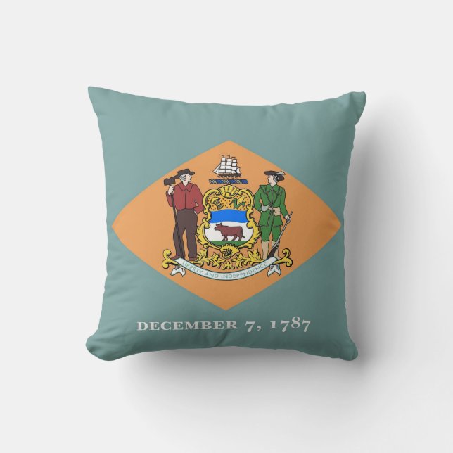 Delaware State Flag American MoJo Pillow (Front)