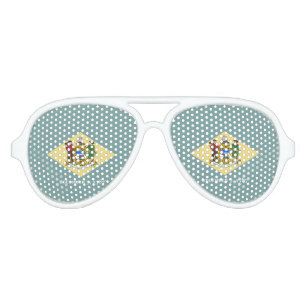 Delaware State Flag Aviator Sunglasses