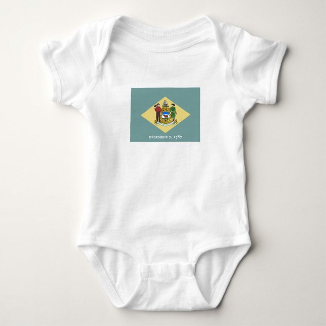 Delaware State Flag Baby Bodysuit (Front)