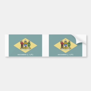 Delaware State flag Bumper Sticker
