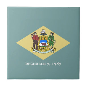 Delaware State Flag Ceramic Tile