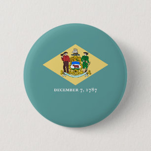 Delaware State Flag Design 6 Cm Round Badge