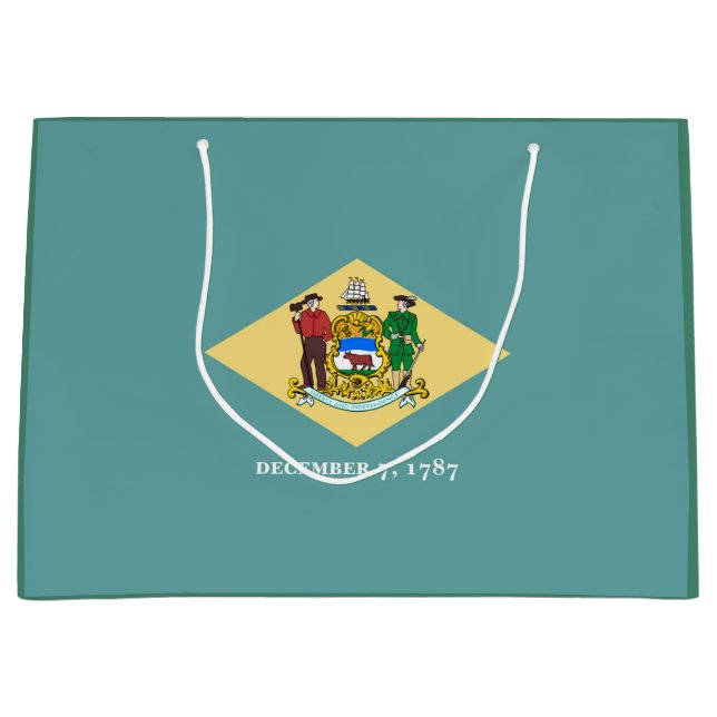 Delaware State Flag Design Large Gift Bag (Front)