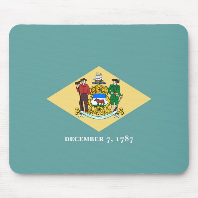 Delaware State Flag Design Mouse Pad (Front)
