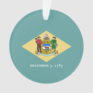 Delaware State Flag Design Ornament