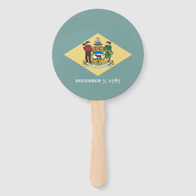 Delaware State Flag Hand Fan (Front)