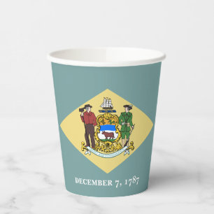 Delaware State Flag Paper Cups