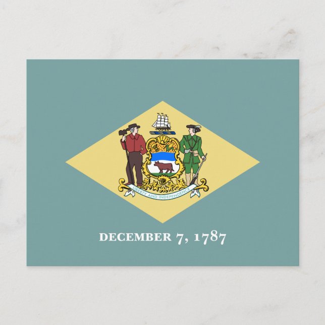 Delaware State Flag Postcard (Front)