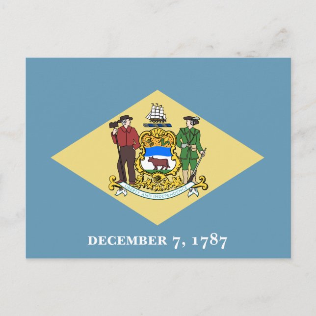Delaware State Flag Postcard (Front)