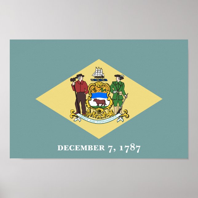 Delaware State Flag Poster (Front)