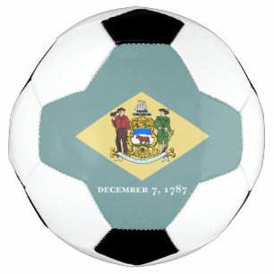 Delaware State Flag Soccer Ball