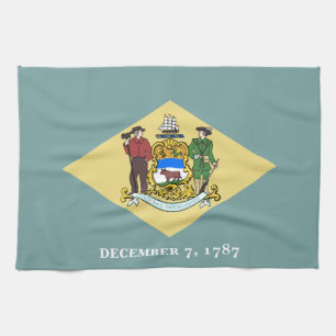 Delaware State Flag Tea Towel