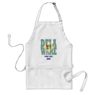 Delaware state flag text standard apron