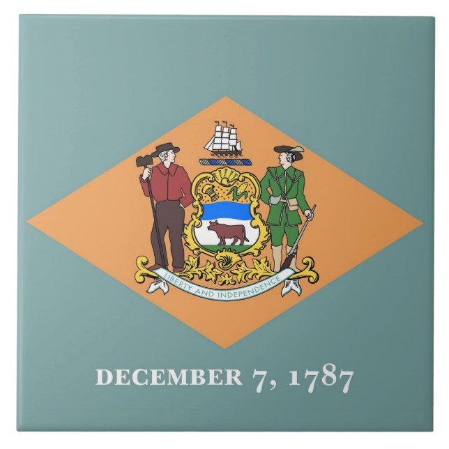 Delaware State Flag Tile (Front)