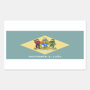 Delaware State Flag, United States Rectangular Sticker