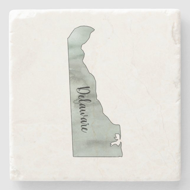 Delaware State Illustration Coaster (Front)