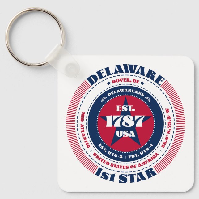 Delaware State Keychain (Front)