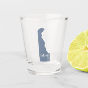 Delaware State Map Belong Shot Glass