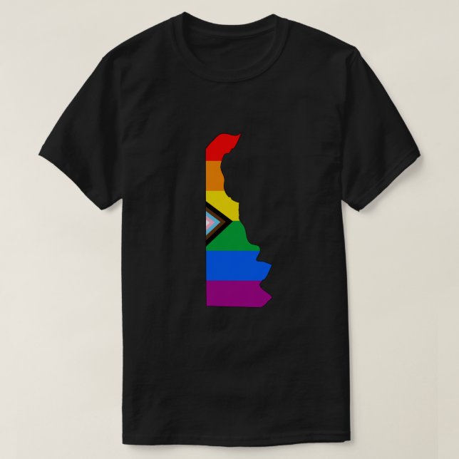 Delaware State Pride LGBTQ Progress Pride T-Shirt (Design Front)