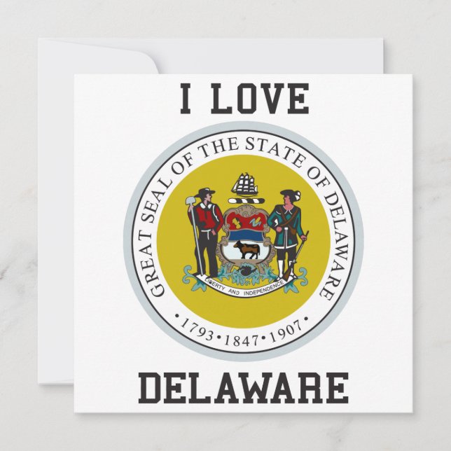 Delaware State Seal Invitation (Front)