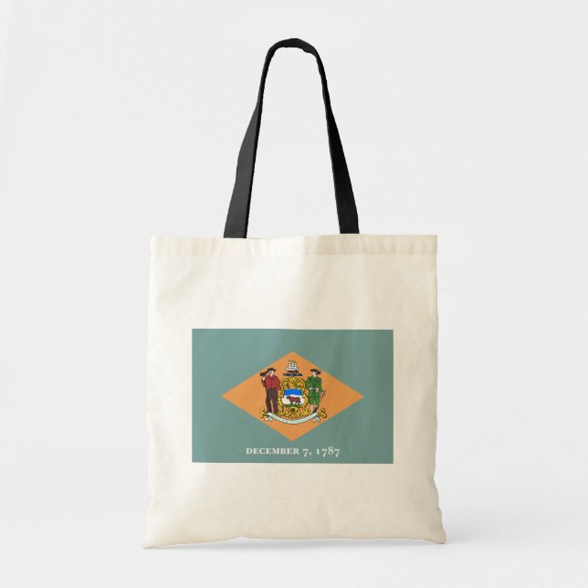 Delaware The Diamond US State Flag Tote Bag (Front)