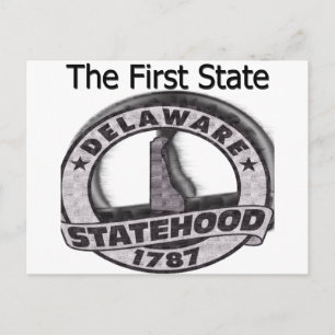 Delaware The First State Statehood Postcard