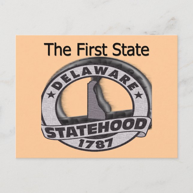 Delaware The First State Statehood Postcard (Front)
