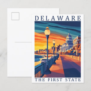 Delaware the First State USA Travel Place Postcard