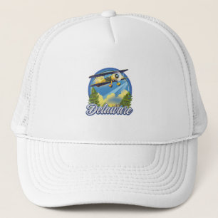 Delaware travel logo trucker hat