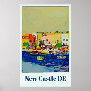 Delaware Travel Poster, edit text Poster