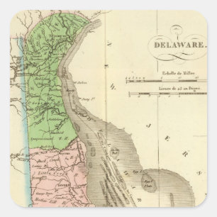 Delaware US Square Sticker
