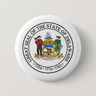 Delaware, USA 6 Cm Round Badge