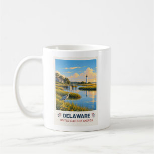 Delaware USA – Vintage Travel Poster Coffee Mug