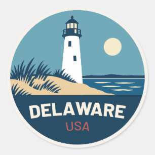Delaware USA – Vintage Travel Sticker
