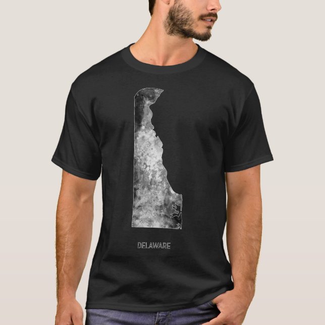Delaware Watercolor Map T-Shirt (Front)