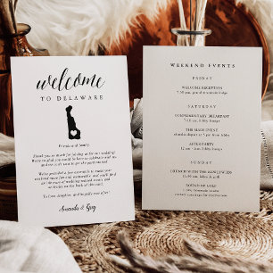 Delaware Wedding Welcome Letter & Itinerary