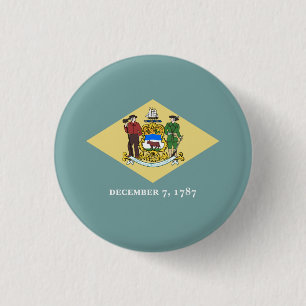 Delawarean Flag, Flag of Delaware 3 Cm Round Badge