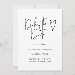 Delay the Date Change of Plans Simple Invitation