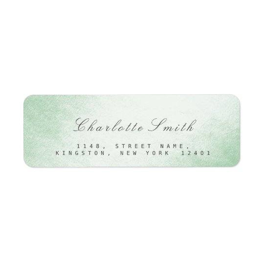 Delciate Script Mint Green Return Address Labels