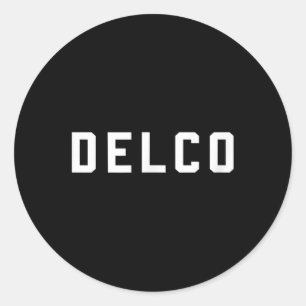 Delco College Homage Classic Round Sticker