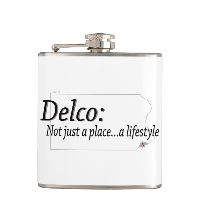 Delco Lifestyle Hip Flask (Front)