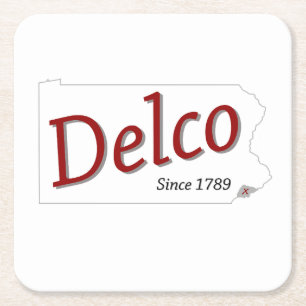 DELCO (R) since 1789 Square Paper Coaster