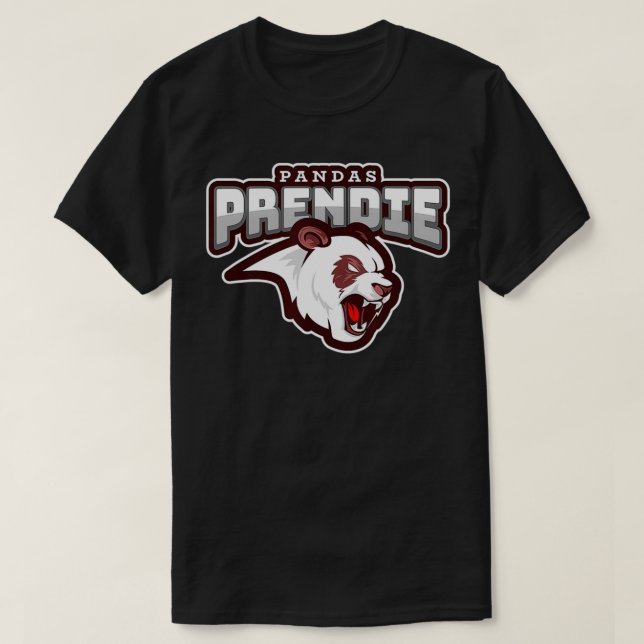 Delco Wear Rep Your School Prendie Pandas  T-Shirt (Design Front)